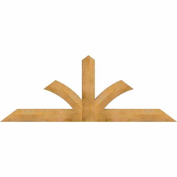 Ekena Millwork Richland Rough Sawn Timber Gable Bracket, Western Red Cedar, 84"W x 31"H x 4"D x 6"F, 9/12 Pitch GBW084X31X0406RIC00RWR - main